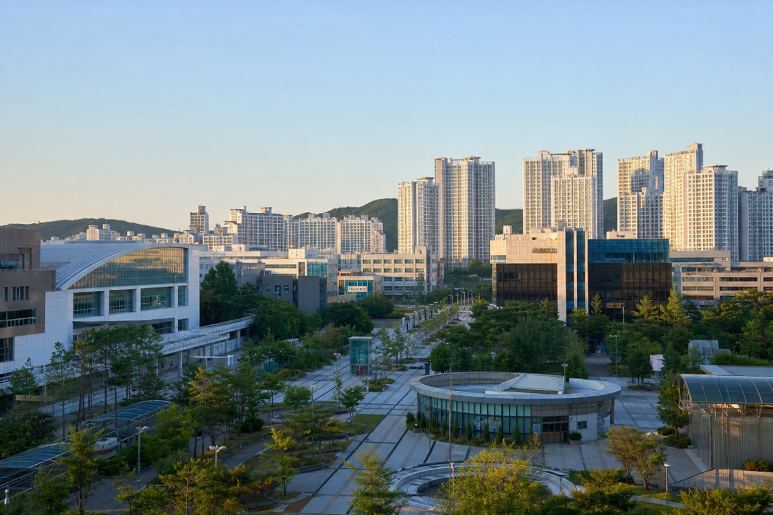 광명 역세권 도시 전경