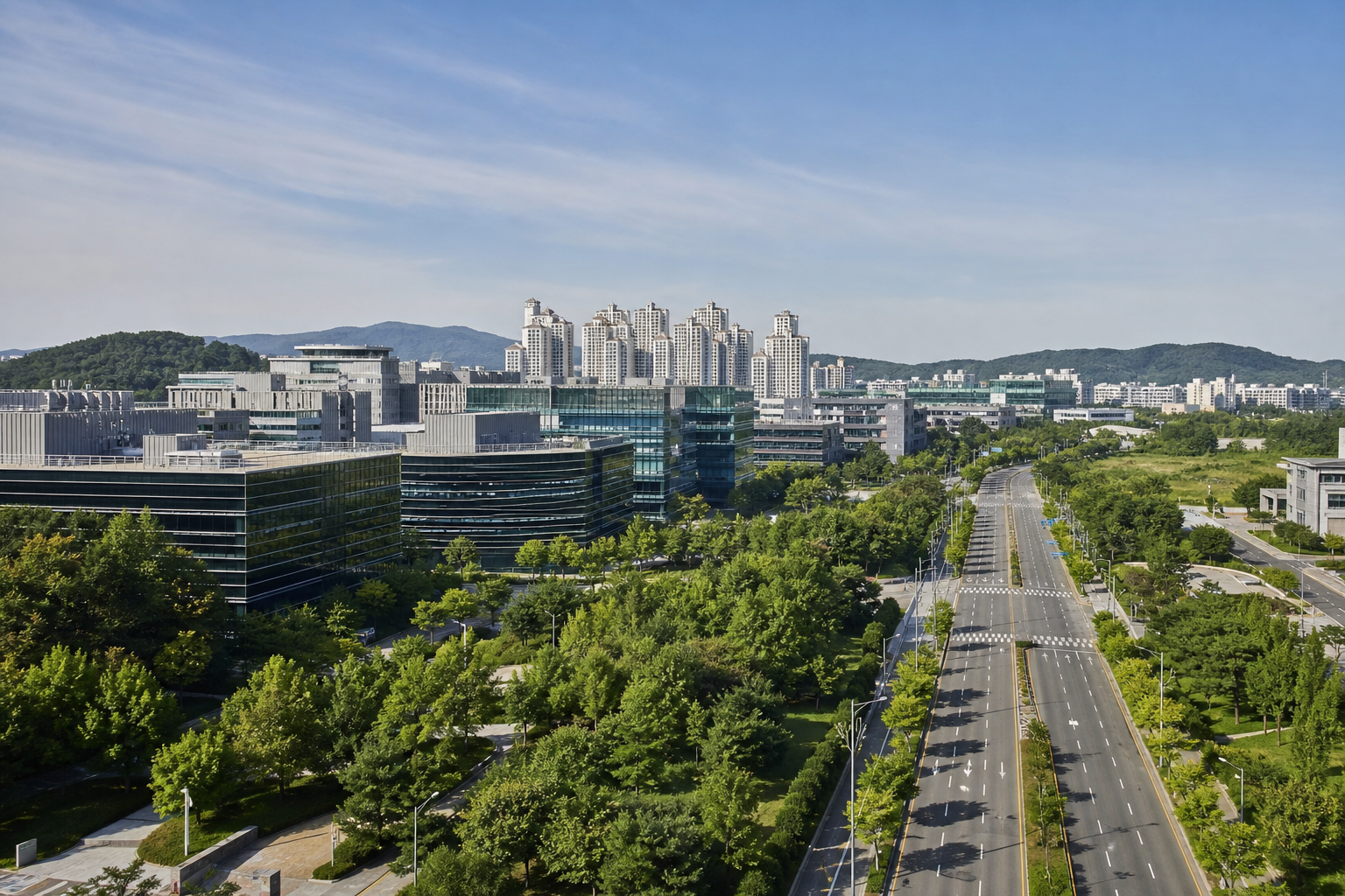 매탄 업무·주거 전경