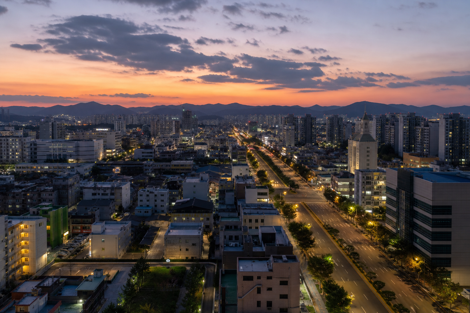오산 도심 야경