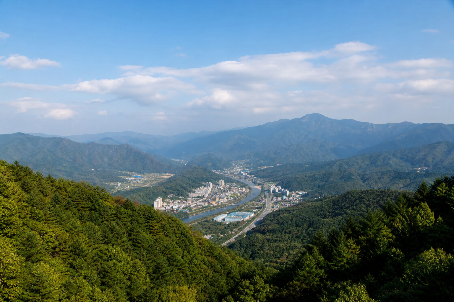 포천 산골 도시 전경
