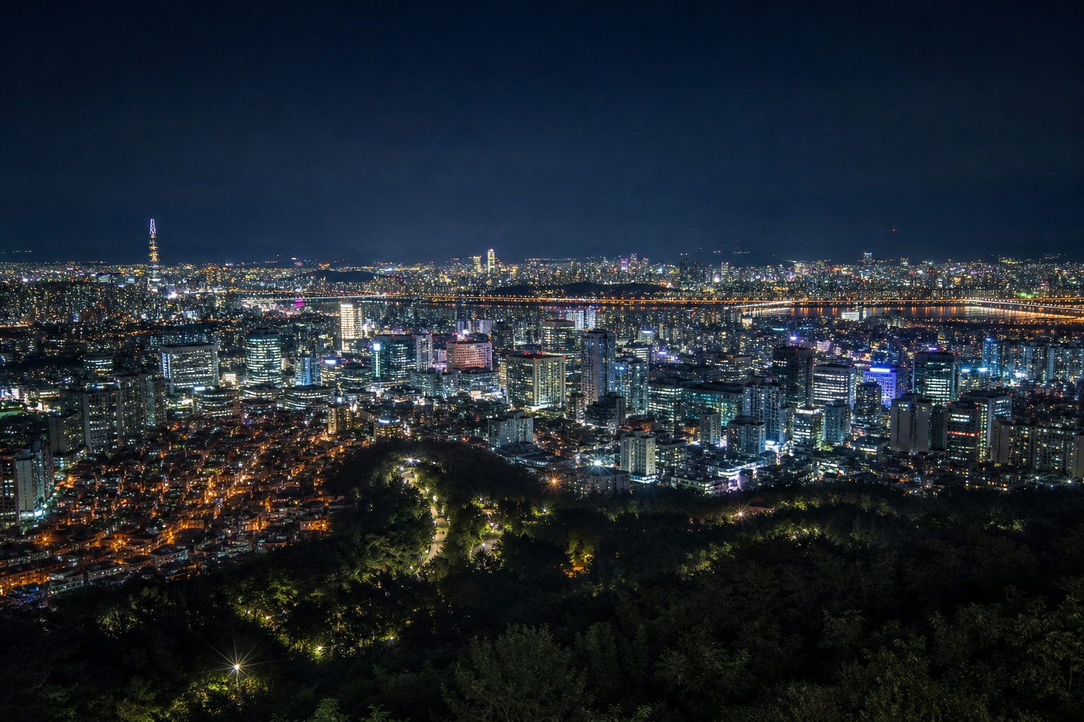 서울 한강과 도심 전경
